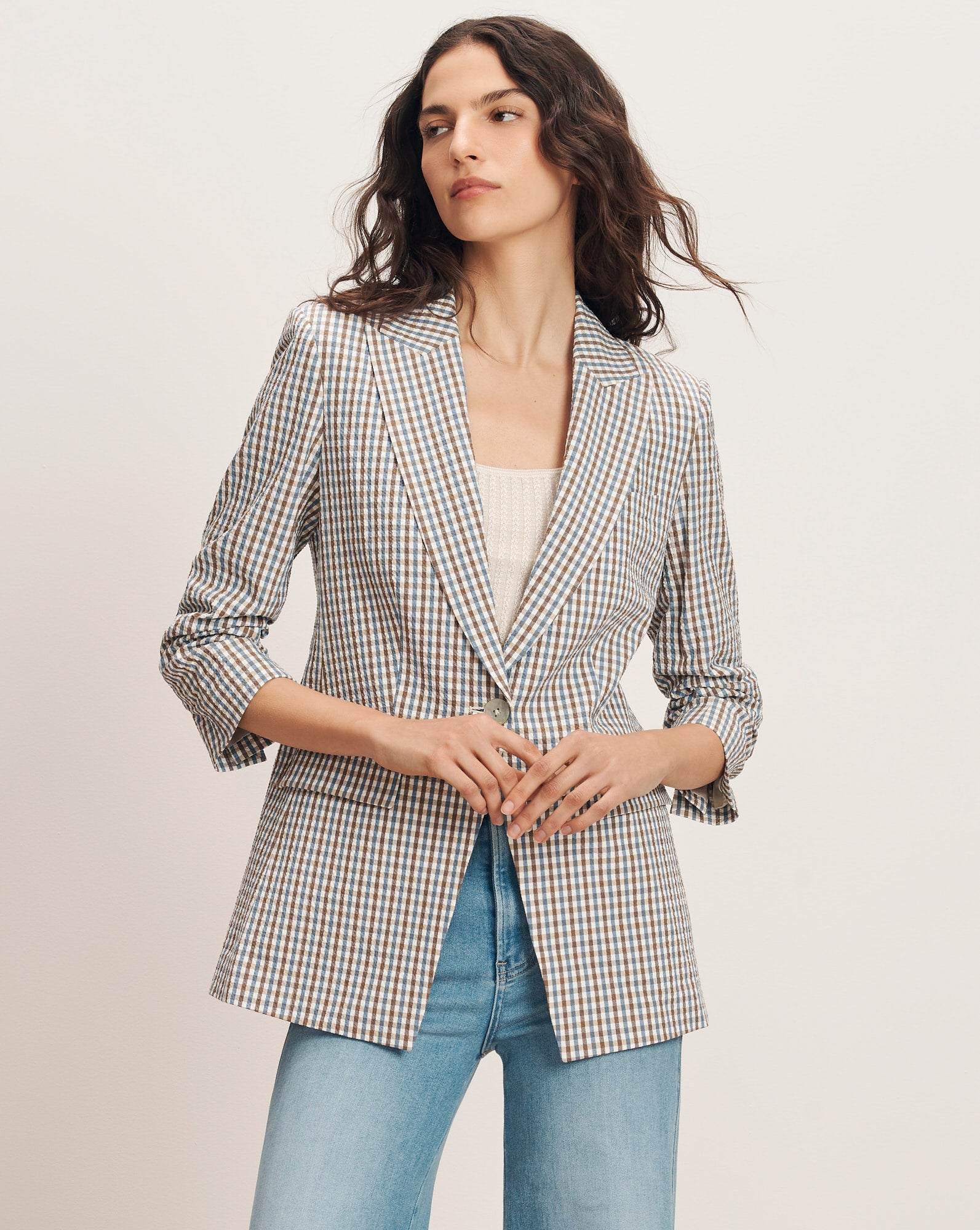Veronica Beard Clayton Dickey Jacket Gingham