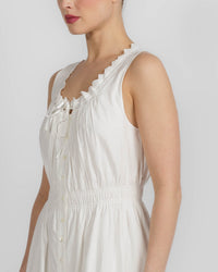 Frame The Serene Midi Dress White