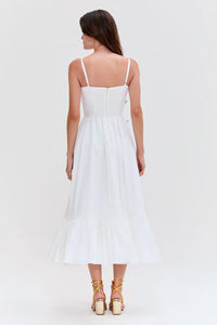 Robe midi Papillon en popeline PatBO Flutter