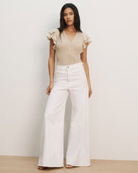 Veronica Beard Aphrodite Top Stone Khaki