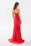 Tarik Ediz Matilda Strapless Draped Column Gown