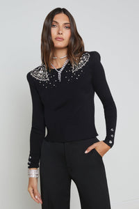 L'Agence Cesca Embellished Pullover