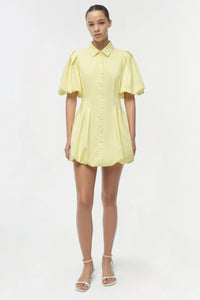 Simkhai Cleo Ballon Pintuck Mini Dress
