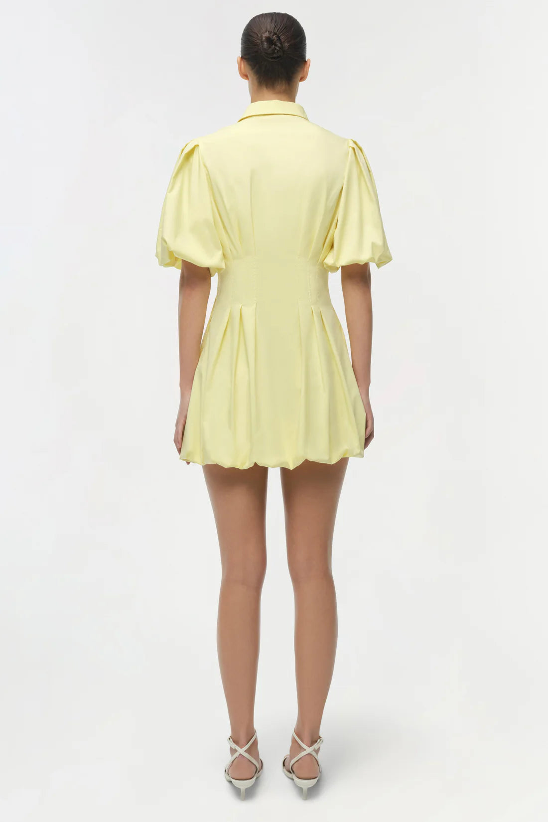 Simkhai Cleo Ballon Pintuck Mini Dress