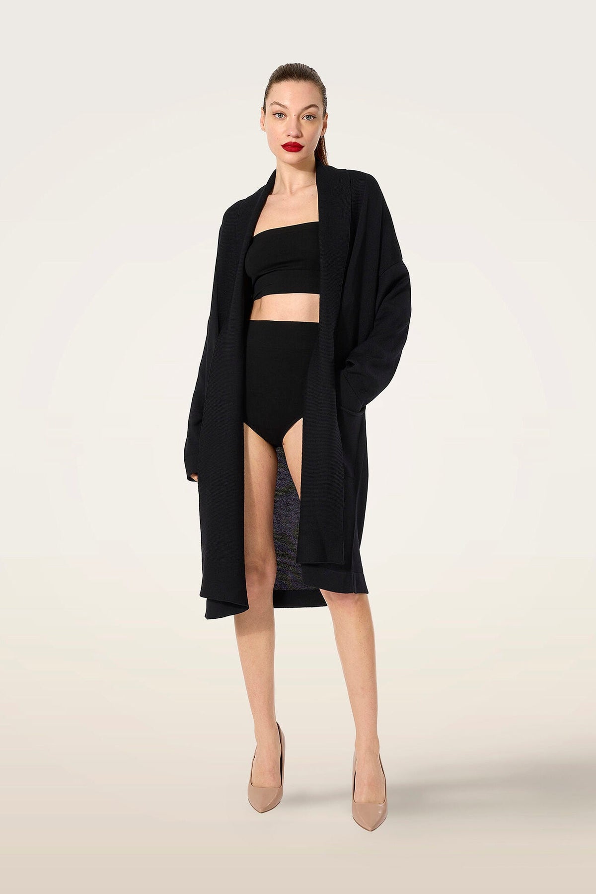 Gilet en maille de mérinos Wolford 001-53493-7005 Noir