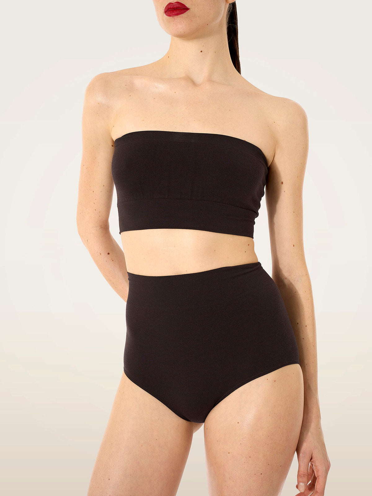 Wolford Seamless Wool Sleeveless Top Dark Wood