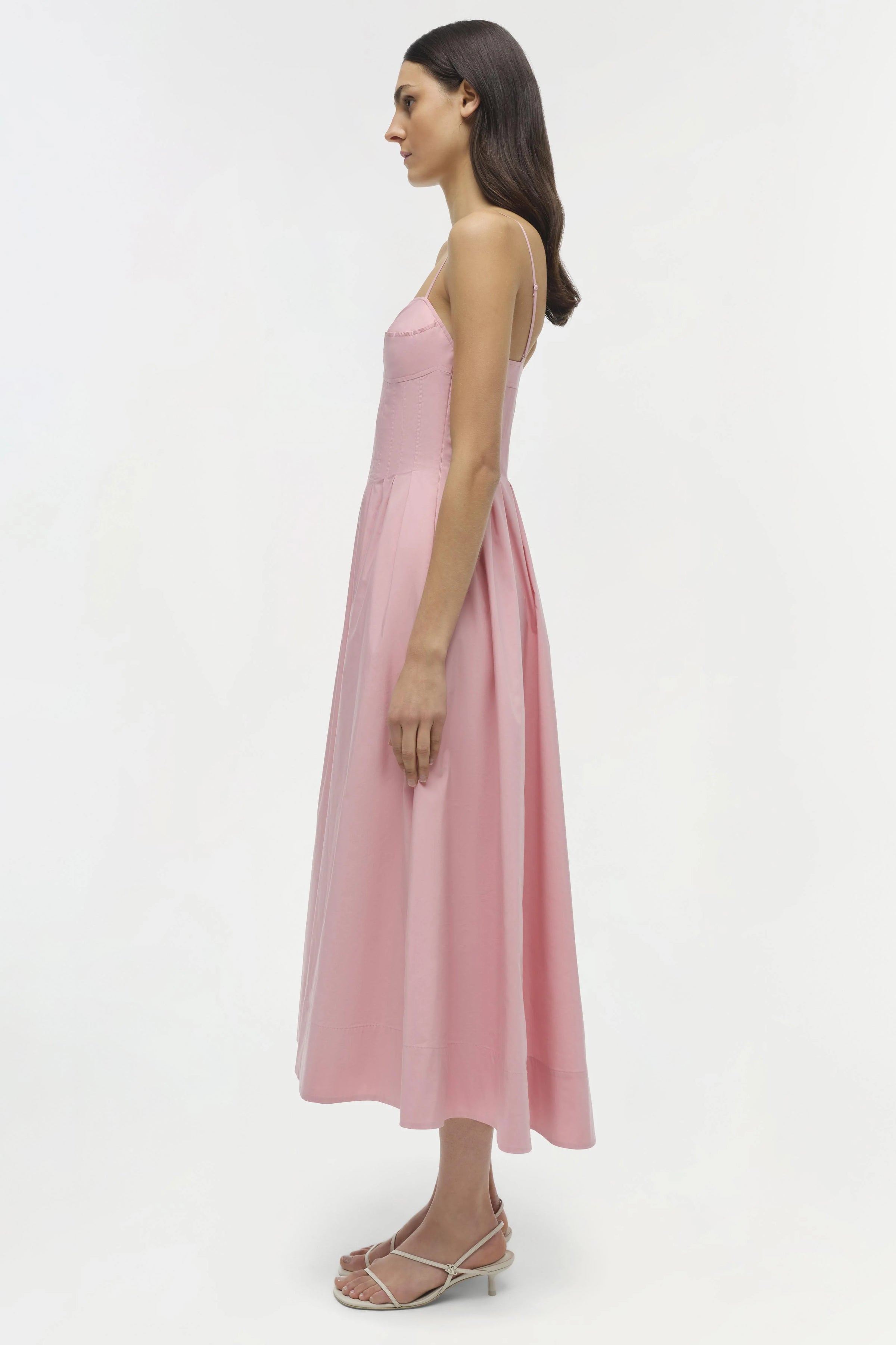 simkhai kittiya cotton midi dress Kittiya Checked Cotton-voile Midi Dress