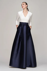 La Petite Robe de Chloe Phoebe Gown White/Dark Twilight