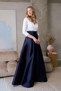 La Petite Robe de Chloe Phoebe Gown White/Dark Twilight