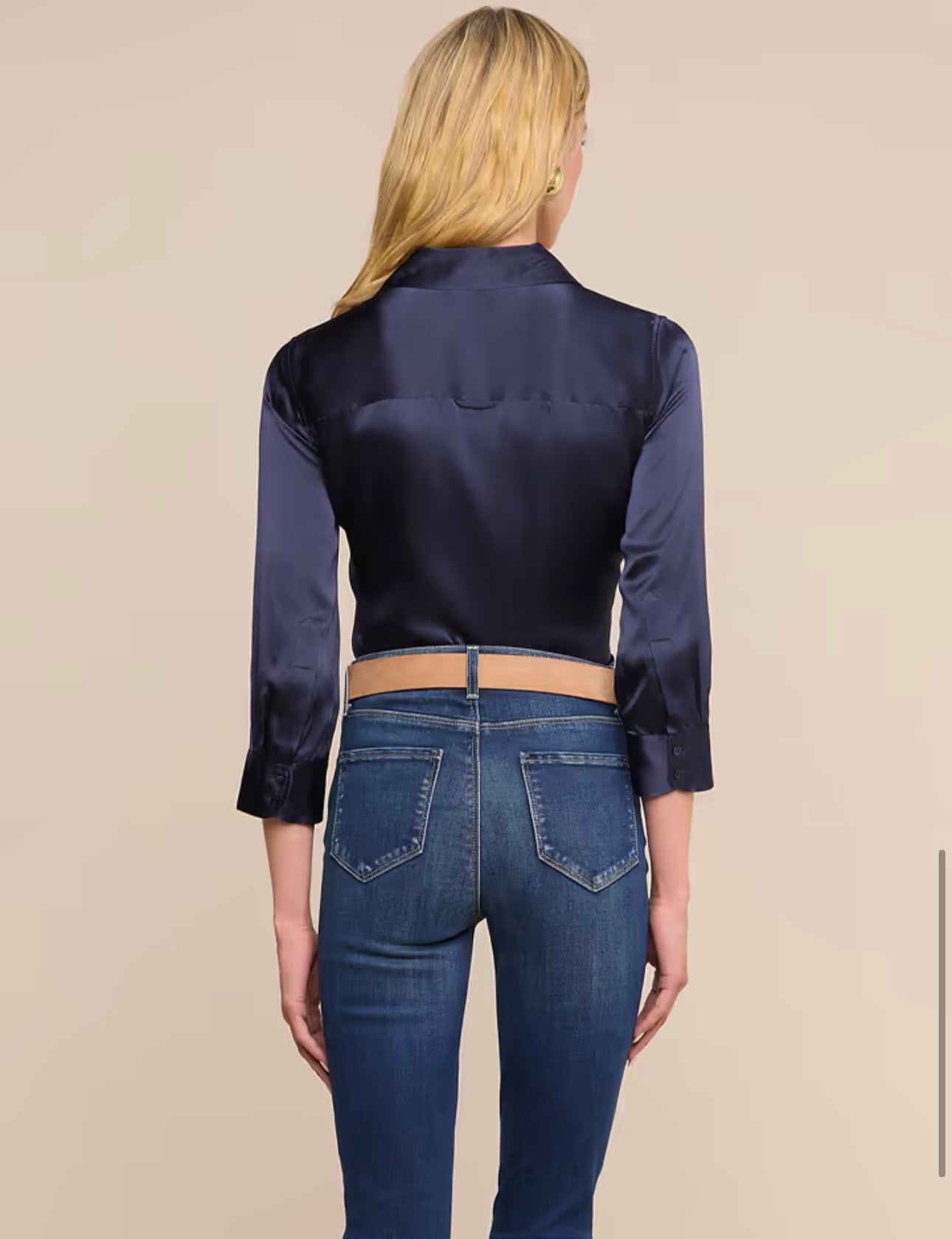 L'Agence Dani 3/4 Sleeve Blouse Midnight