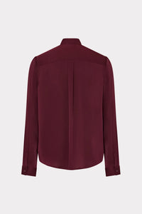 Milly Tie Neck Silk Blouse