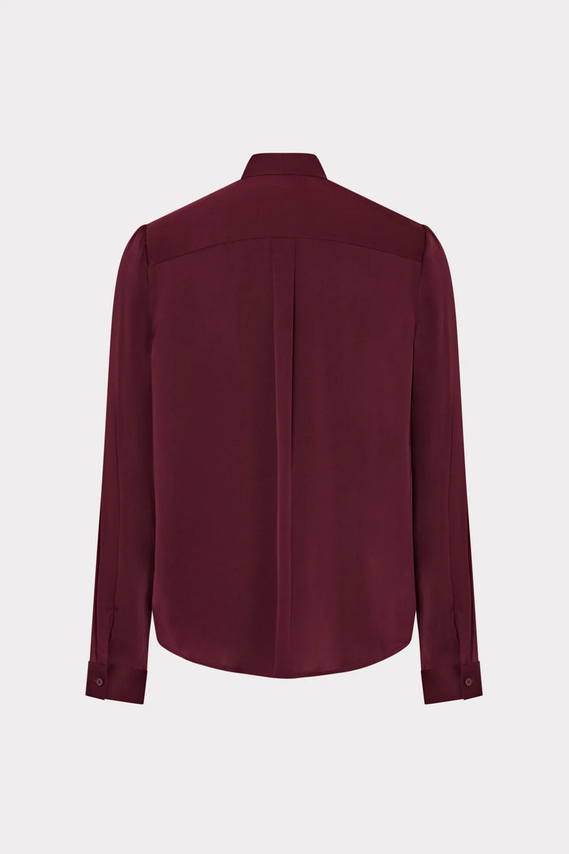 Milly Tie Neck Silk Blouse