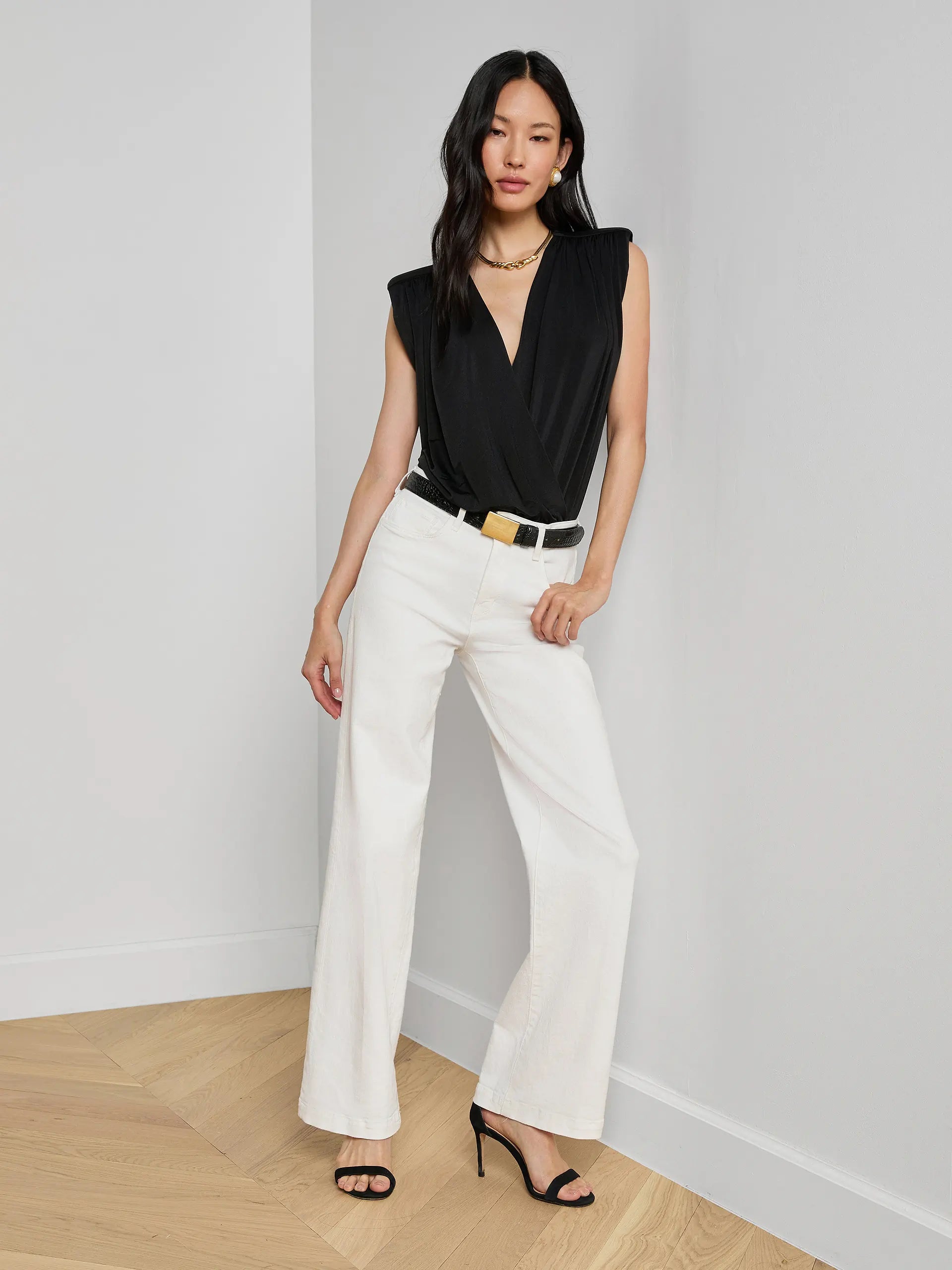 L'Agence Akari Bodysuit Black