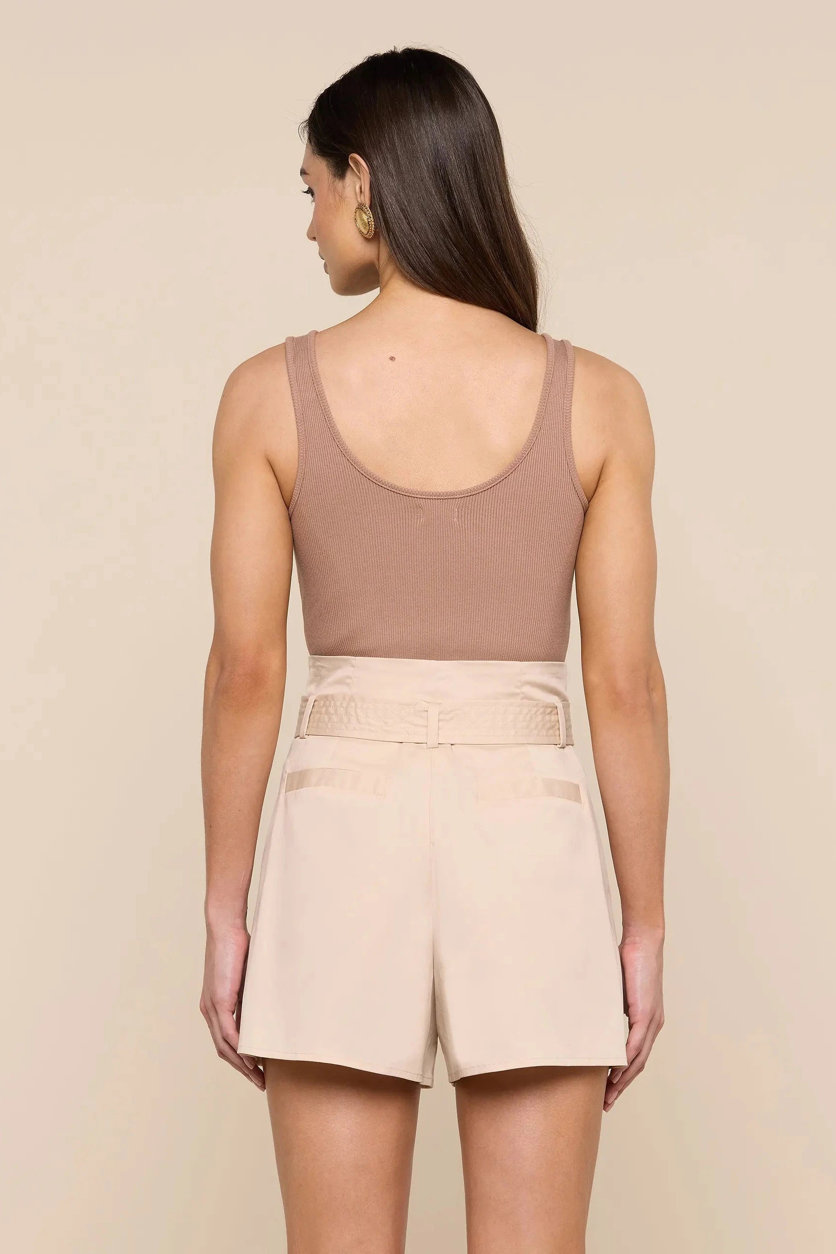 L'Agence Body Débardeur Nica Col Rond Noisette