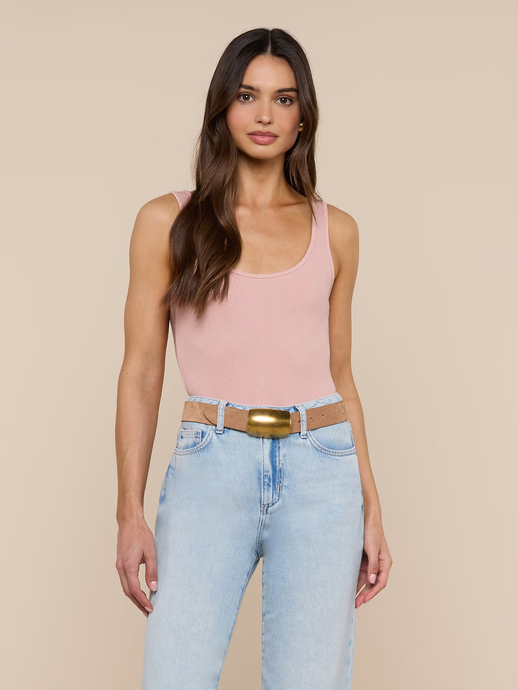 L'Agence Nica Scoopneck Bodysuit Misty Rose