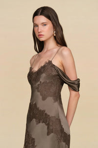 Amur Reese Cascade Lace Gown Autumn Sky
