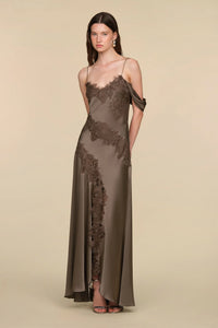 Amur Reese Cascade Lace Gown Autumn Sky