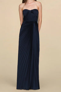 Amur Joyceann Sweetheart Gown Deep Indigo
