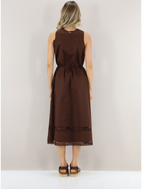 Robe col V Twinset liqueur de café