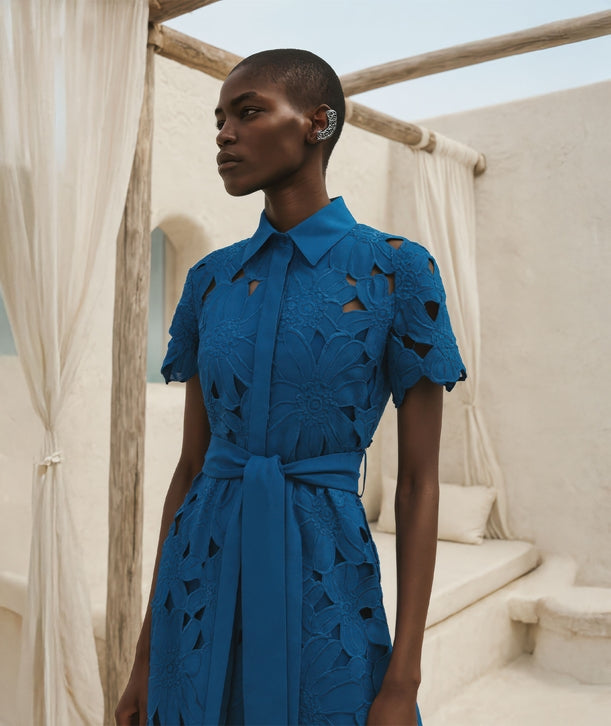Lace The Label Anafi Dress Sapphire Bloom