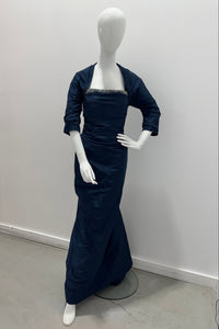 Catherine Regehr Draped 3/4 Sleeve Shrug Borelo Navy/Black