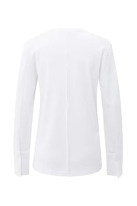YAYA Jersey Top With Long Sleeves and Woven Cuffs