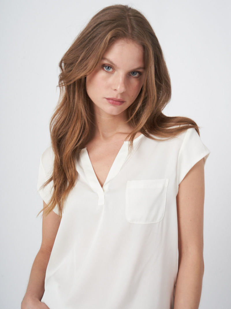 Repeat Woven Silk Blouse