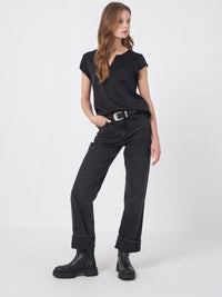 Blouse en soie tissée à motifs répétés (neuve)