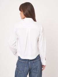 Blouse raccourcie à répétition avec poche surdimensionnée