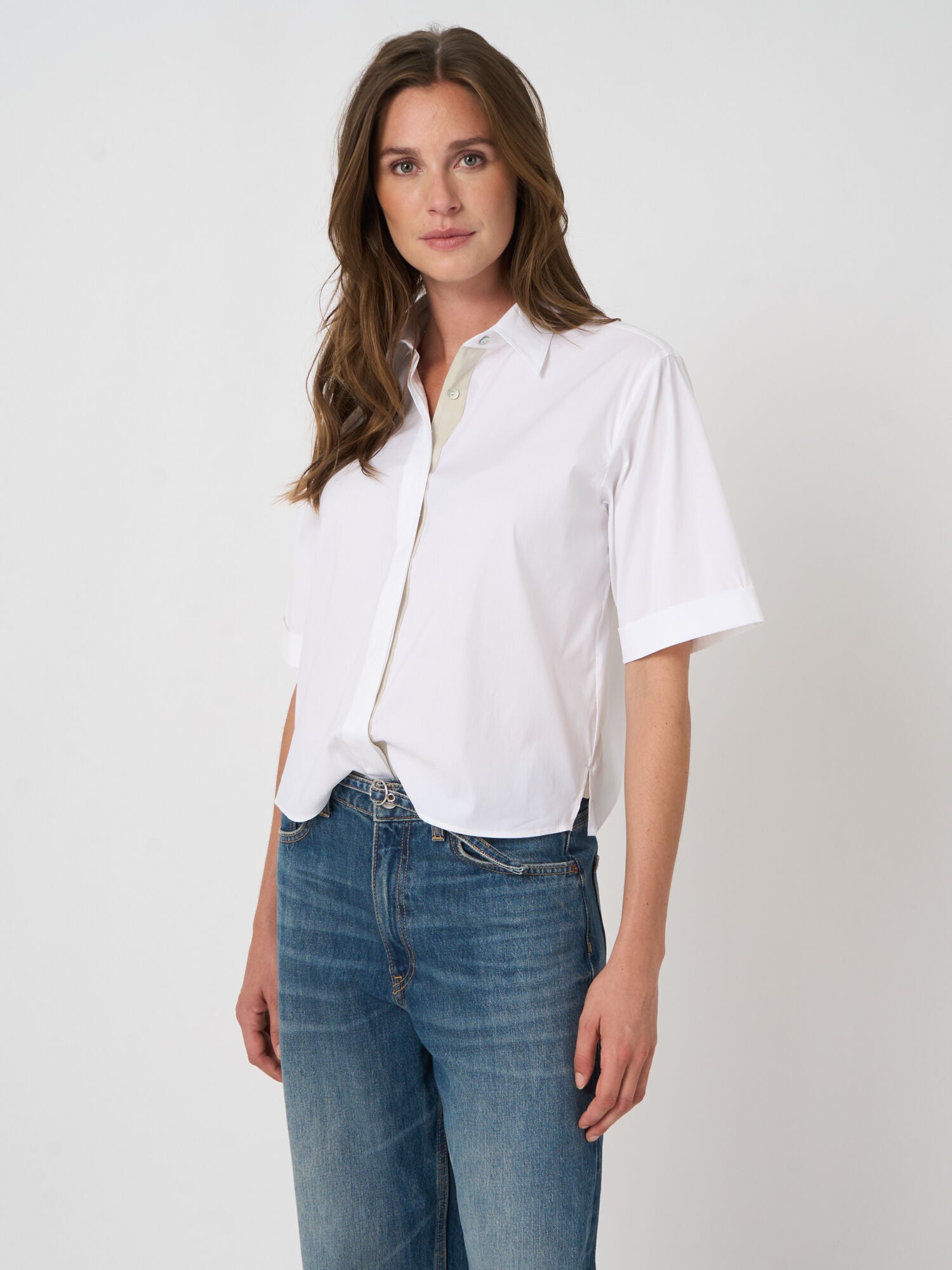 Repeat Stretch Poplin Blouse