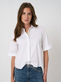 Repeat Stretch Poplin Blouse