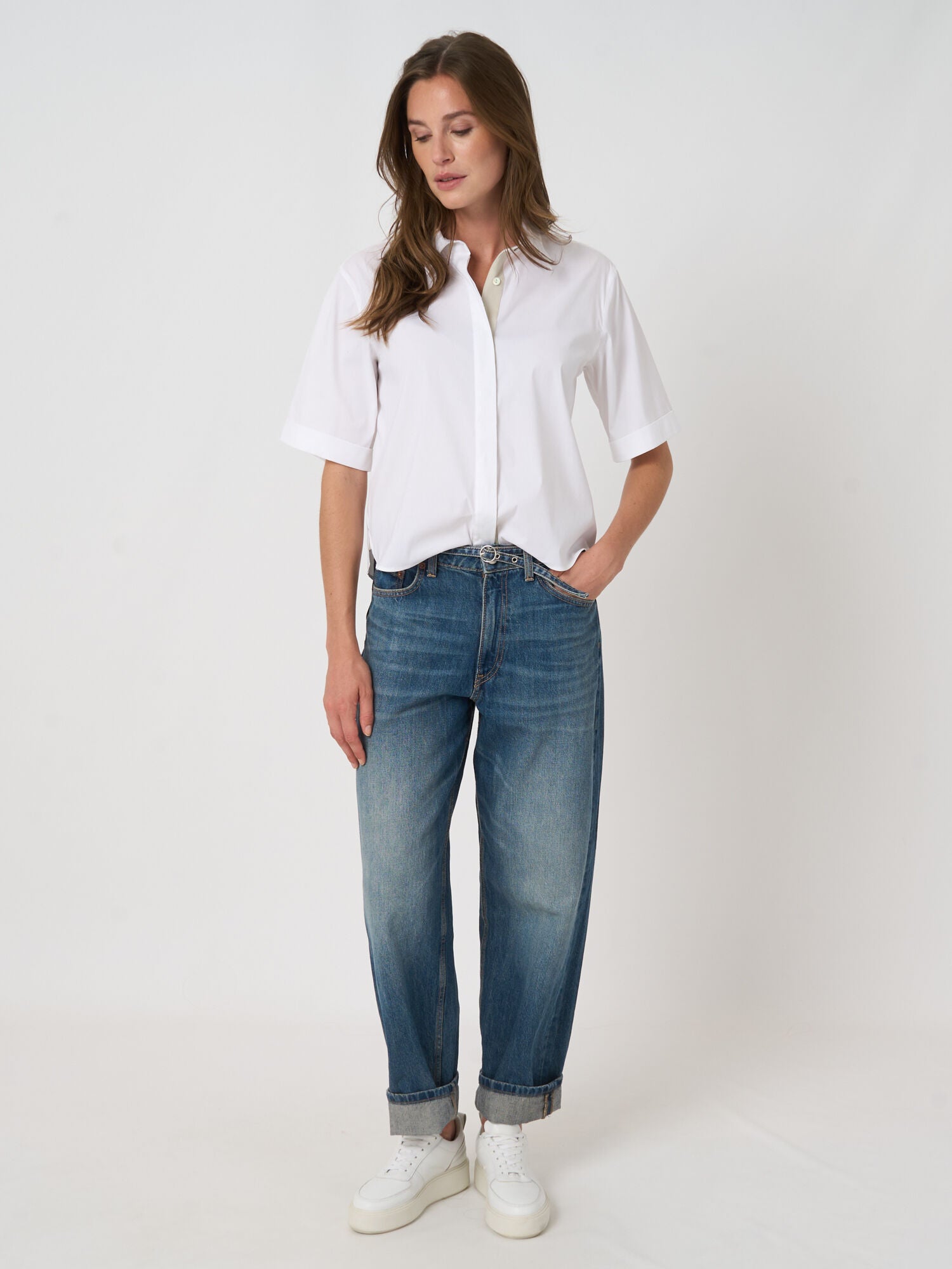 Repeat Stretch Poplin Blouse
