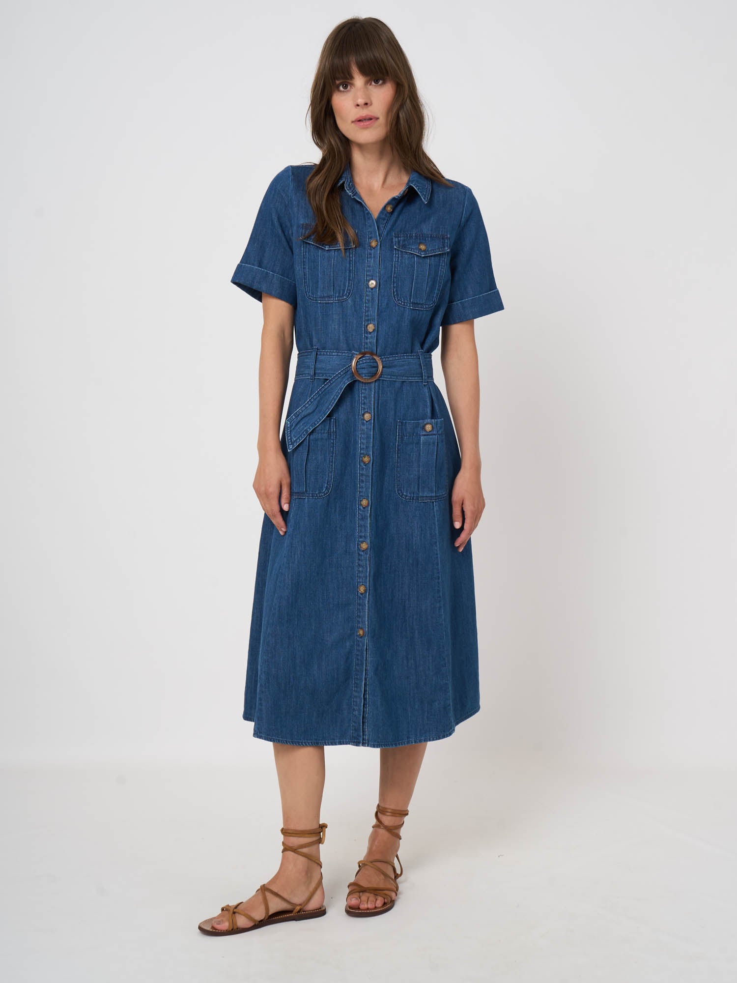 Repeat Midi Denim Dress