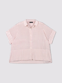 Repeat Pure Silk Striped Blouse