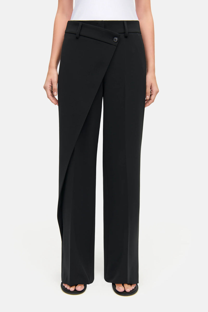 Pantalon à taille haute effilé avec ceinture nouée Anais Cambio
