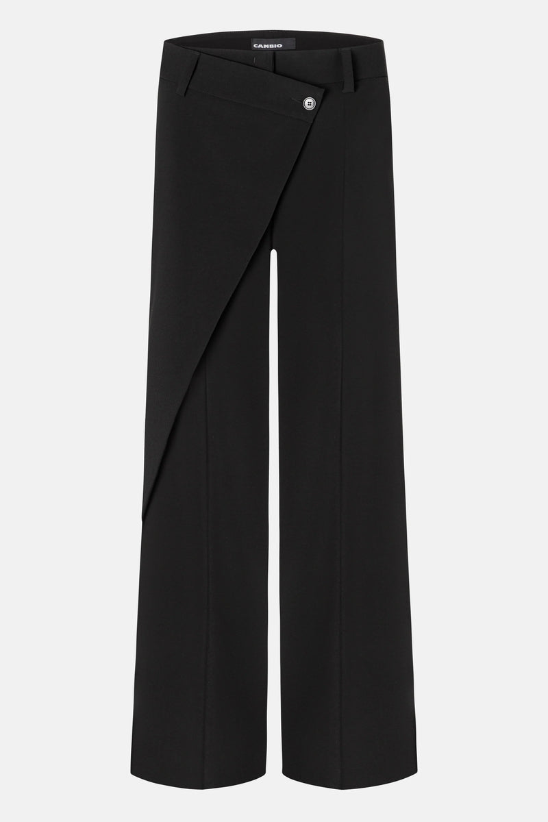 Pantalon à taille haute effilé avec ceinture nouée Anais Cambio