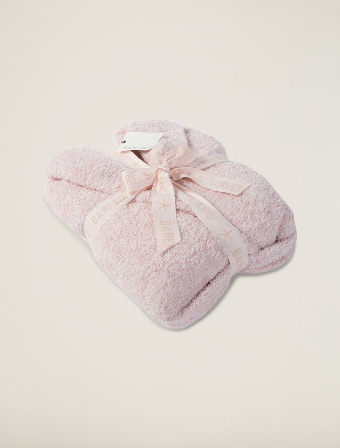 Barefoot Dreams Womens Cozychic Adult Robe Heathered Dusty Rose/White