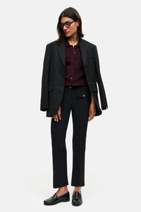 Pantalon évasé taille mi-haute avec poche patchée Cambio Farah