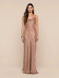 L'Agence Robe en satin burnout Christine Noisette