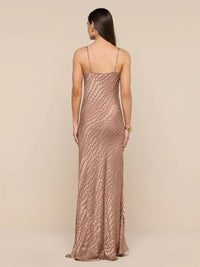 L'Agence Robe en satin burnout Christine Noisette
