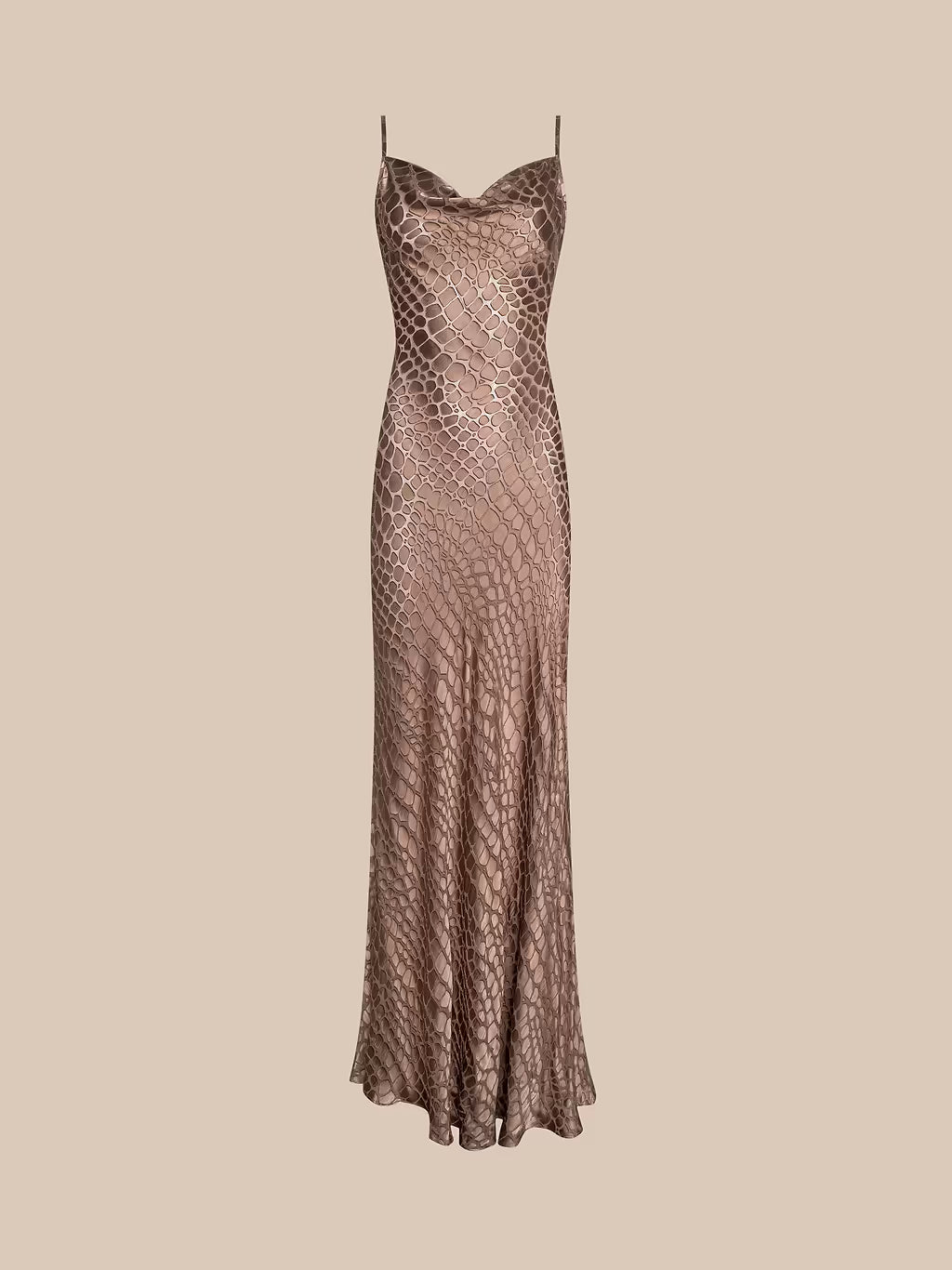 L'Agence Robe en satin burnout Christine Noisette