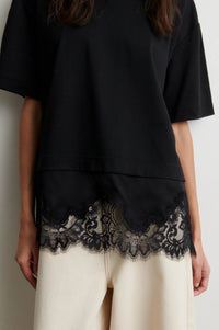 Second Female Vaccara Lace Tee - Black