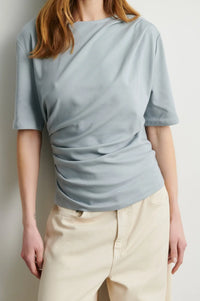 Second Female Missouri Drape Tee-QUARRY