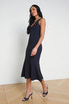 L'Agence Bisous Flared Midi Dress