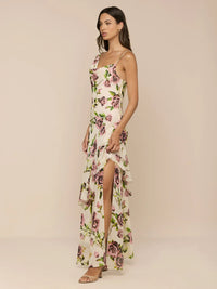 L'Agence Viola Assymetric Cowl Neck Gown Ecru - Not Received Yet