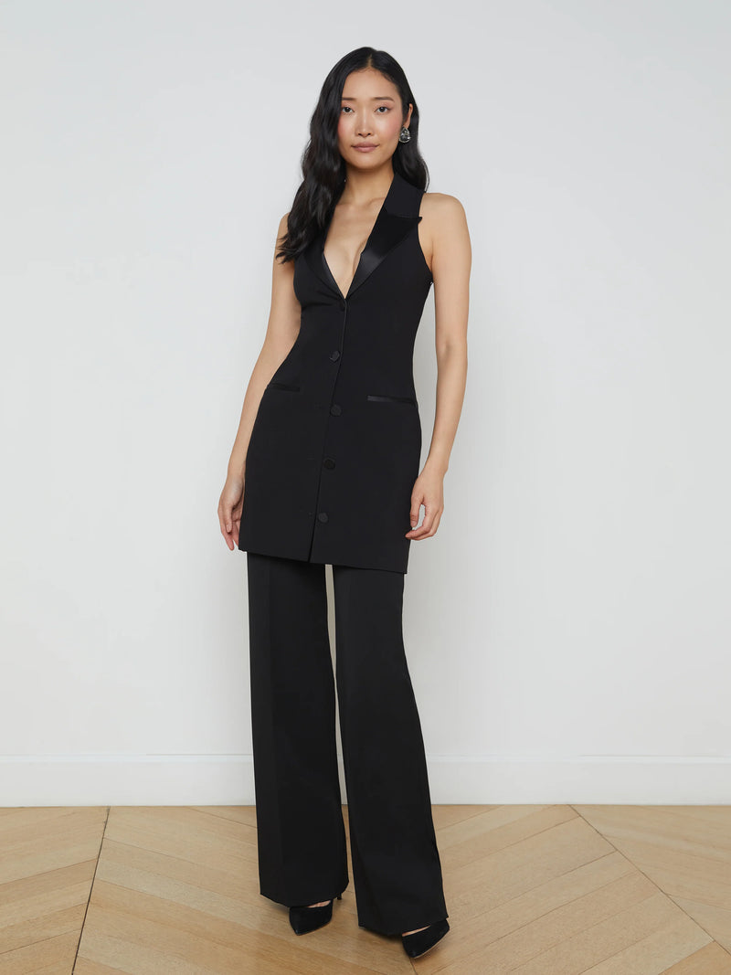 L'Agence Jazlynn Tuxedo Dress