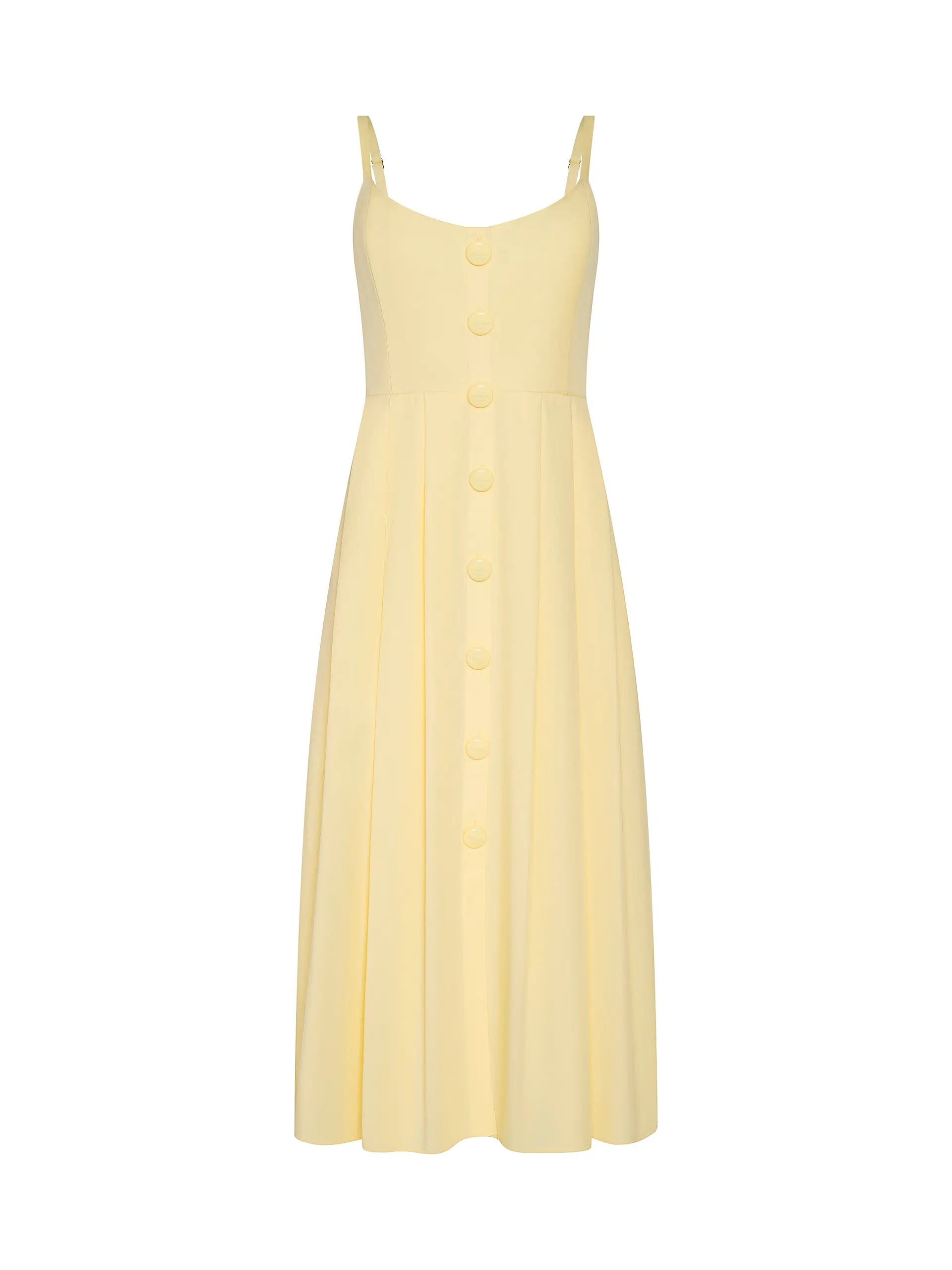 L'Agence Reanne Midi Dress Lemon Sorbet