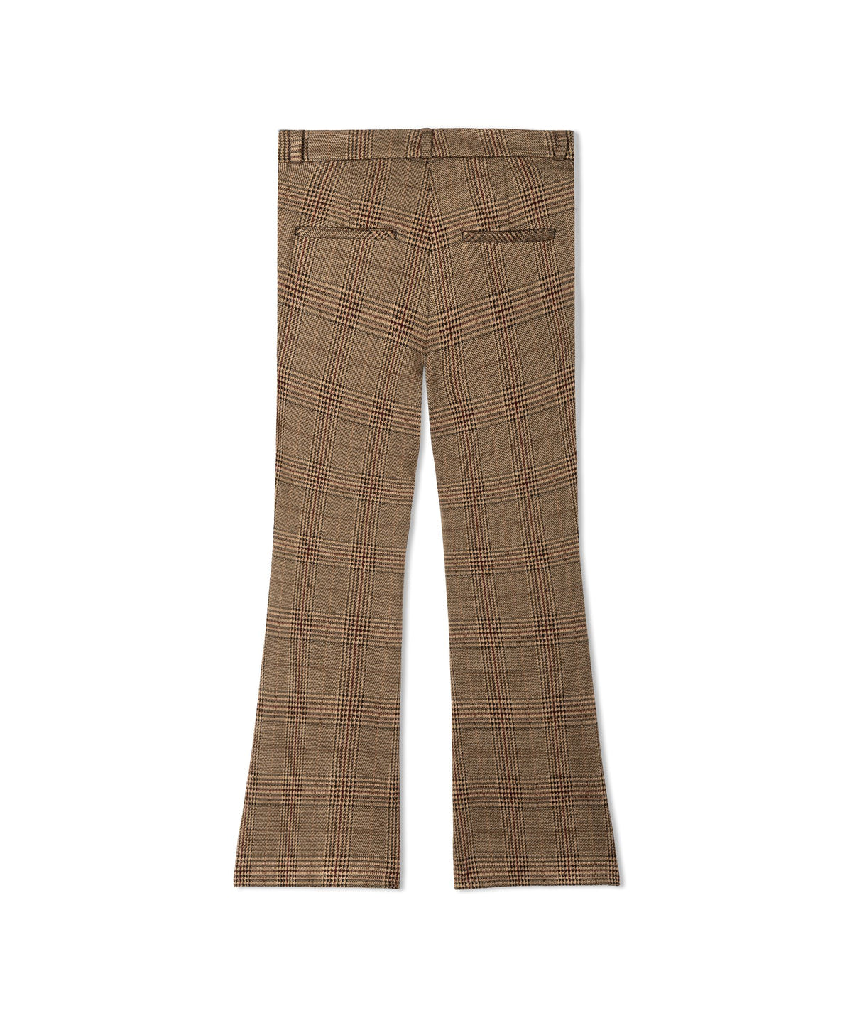 Cambio Fleur Cropped Check - Caramello/Burgundy