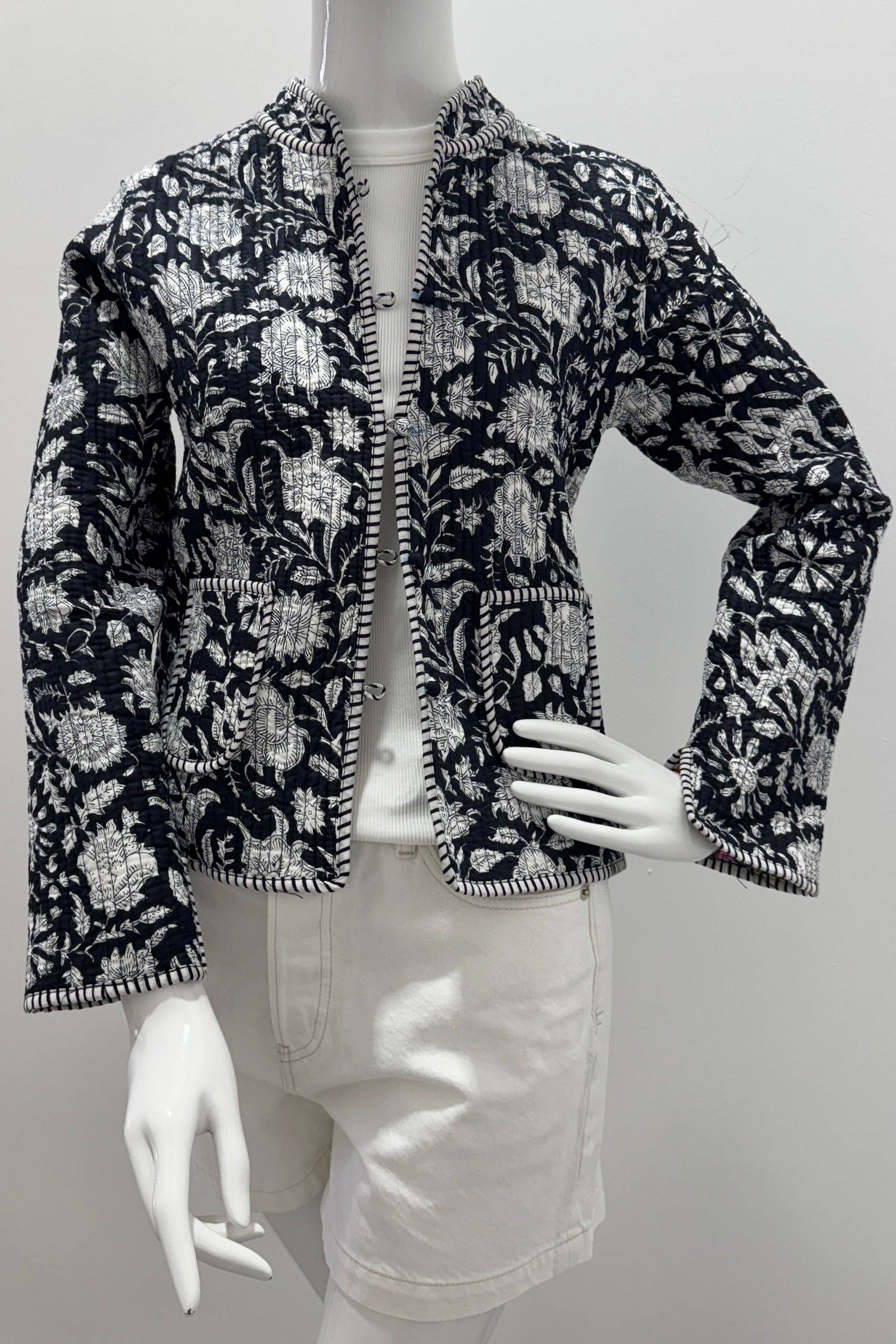 Veste matelassée réversible en coton