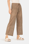 Pantalon large à cordon de serrage et œillets en coton Cambio